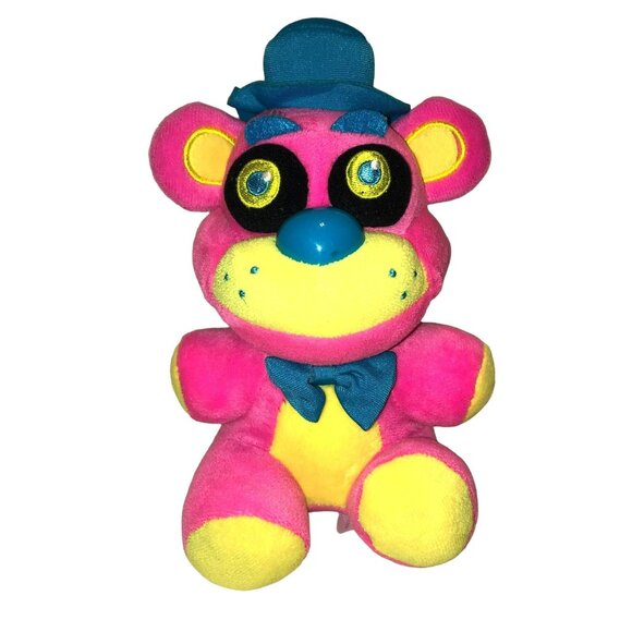 FUNKO FIVE NIGHTS AT FREDDYS PLUSH BLACKLIGHT FREDDY PINK STUFFED ANIMAL 8" 2018 - Picture 1 of 6